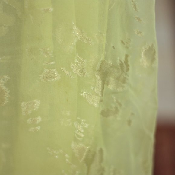 CORNICI Metallic Gold and Celery Green Scarf - Picture 3 of 4